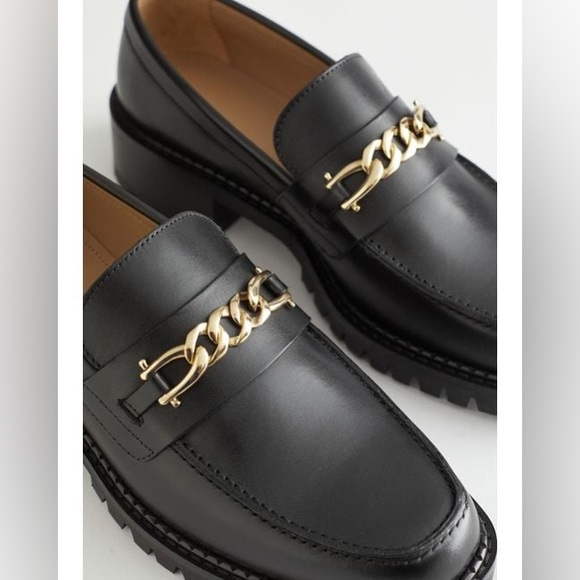 NEW Other Stories Black Leather Loafers • NWT - Picture 3 of 15